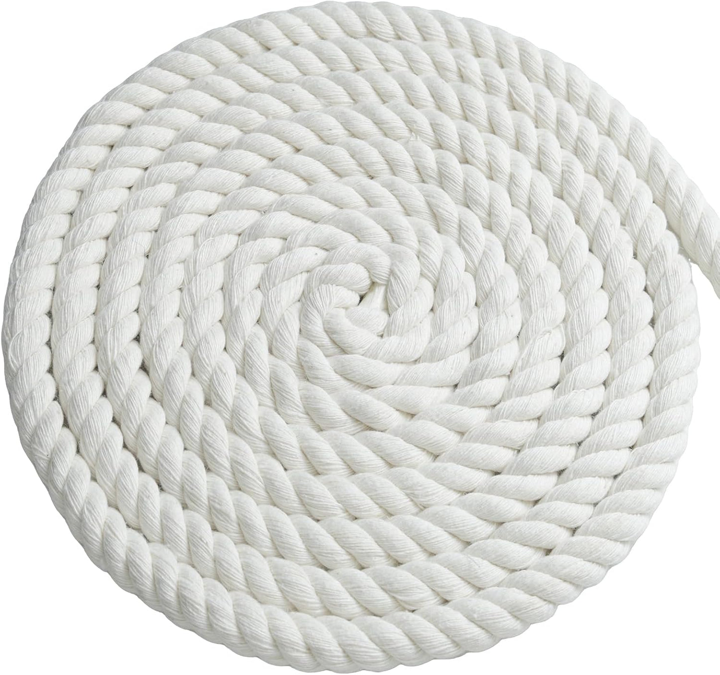 Cuerda algodón natural 50ft 0.472pulg 3 hebras suave manualidades