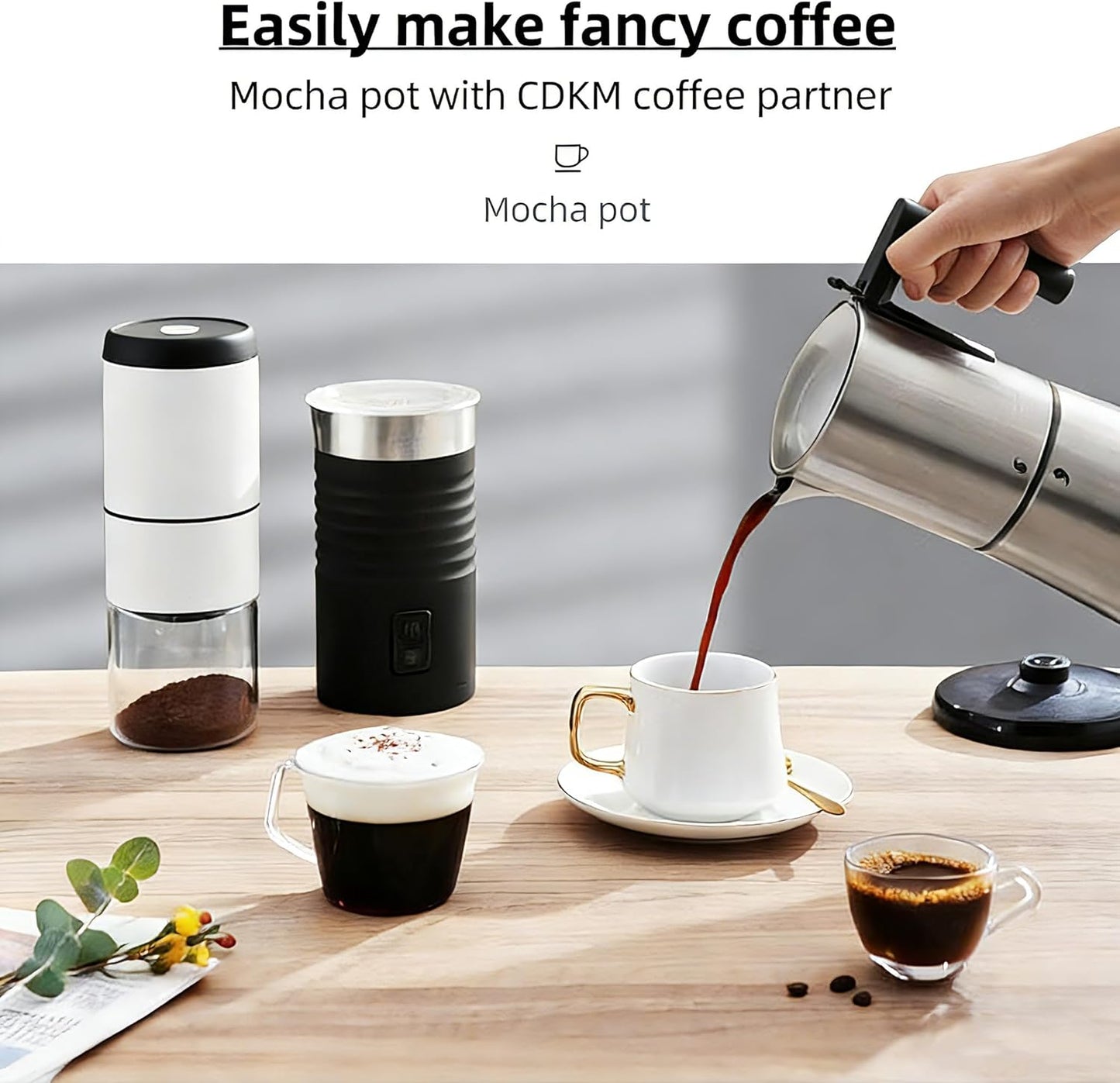 Cafetera Moka Automática Acero Inox 3-6 Tazas 11.8oz
