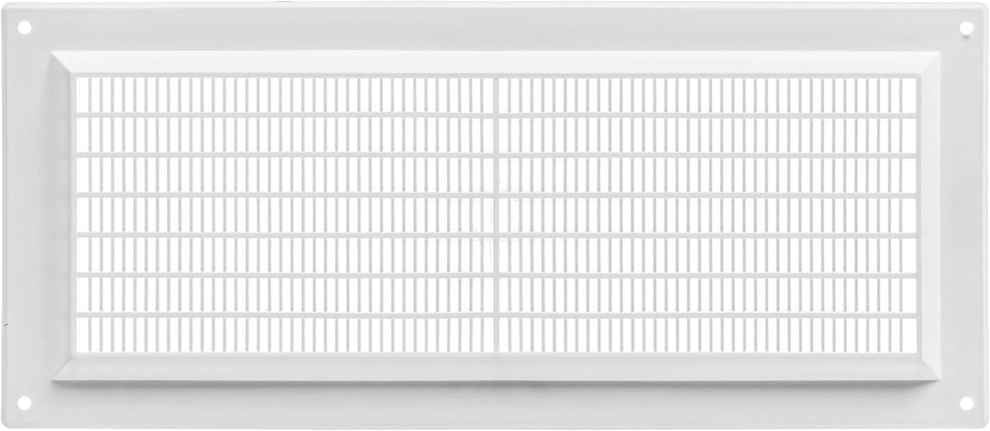 Cubierta ventilación aire 10x3pulg rejilla plástica blanco