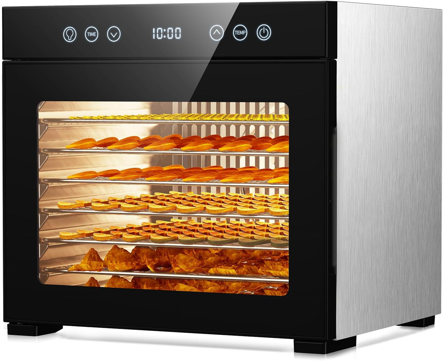 Deshidratador Alimentos Acero Inox 8 bandejas Temp. Ajustable 650W
