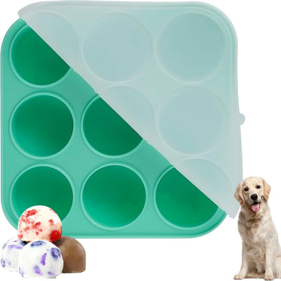 Molde silicona perros 9 cavidades con tapa