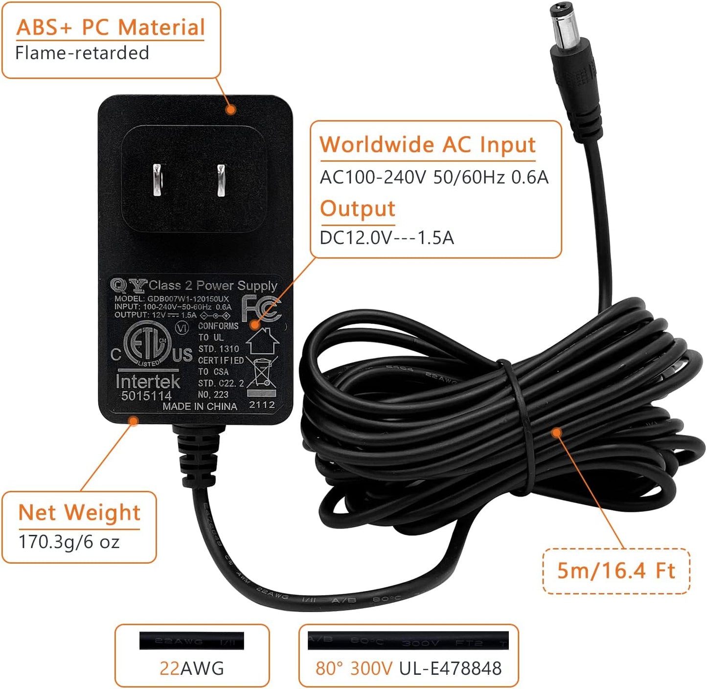 Adaptador corriente repuesto parrilla Char-Griller 15pies