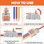 Kit conectores cable palanca empalme rápido AWG 24-12