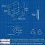 Pack 12 abrazaderas aluminio negro para Unistrut soporte metal