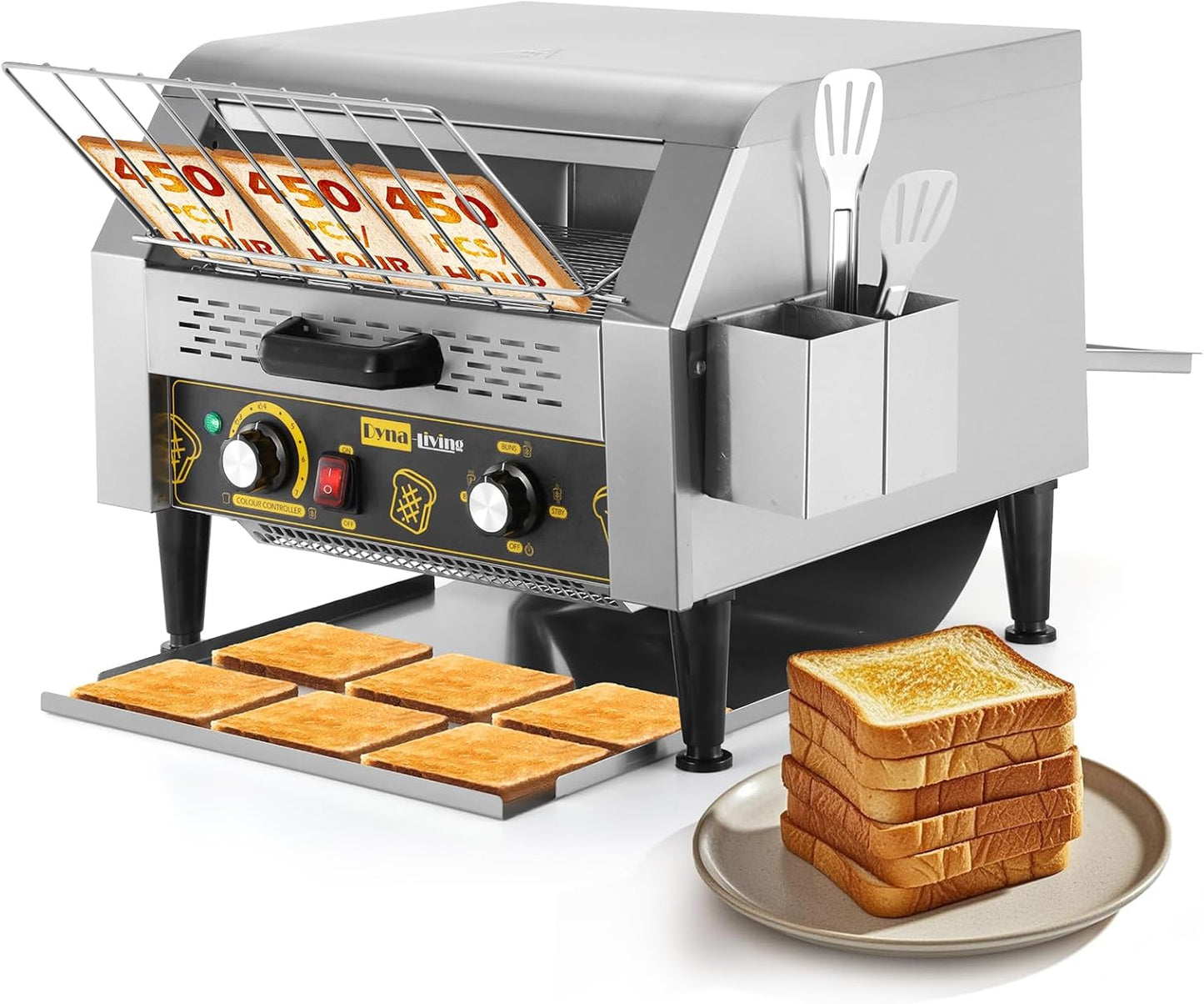 Tostadora comercial con cinta transportadora acero inox