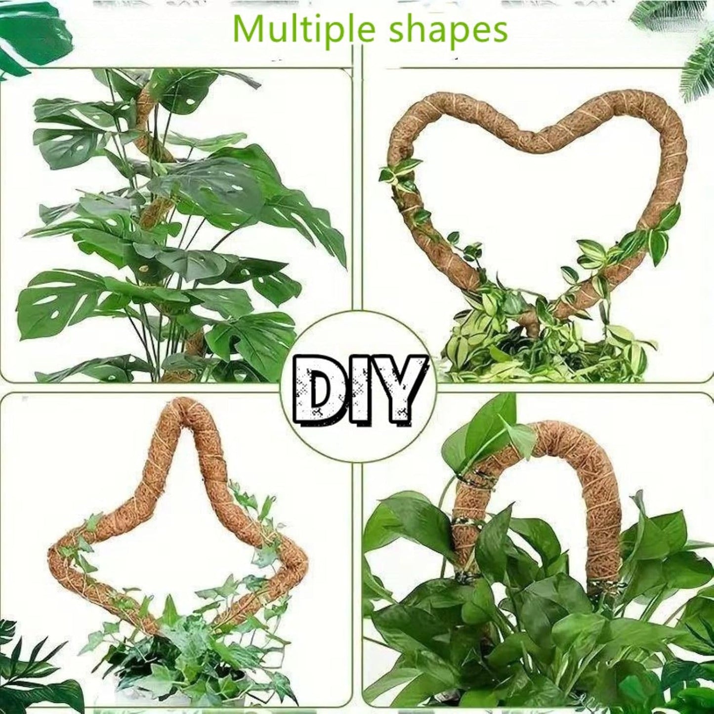 2 Postes Musgo Aluminio 27pulg para Monstera y Pothos