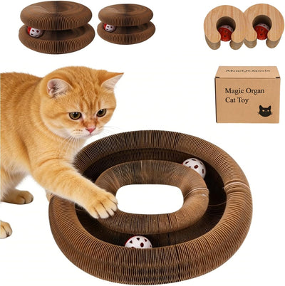 2 Pzas Rascador Gato Plegable Reversible Estilo Infinito