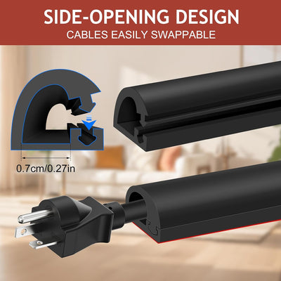Cubierta de cable silicona autoadhesiva para pared
