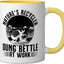 Taza Cerámica Amante de Insectos Amarillo/Blanco