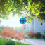 Bola observación espiral cristal azul con gancho patio jardín