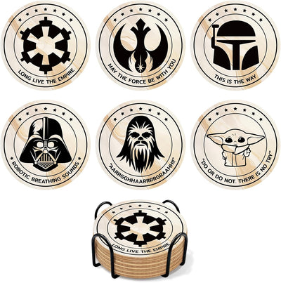6 posavasos de corcho Wars para bebidas, decoración de cocina y bar