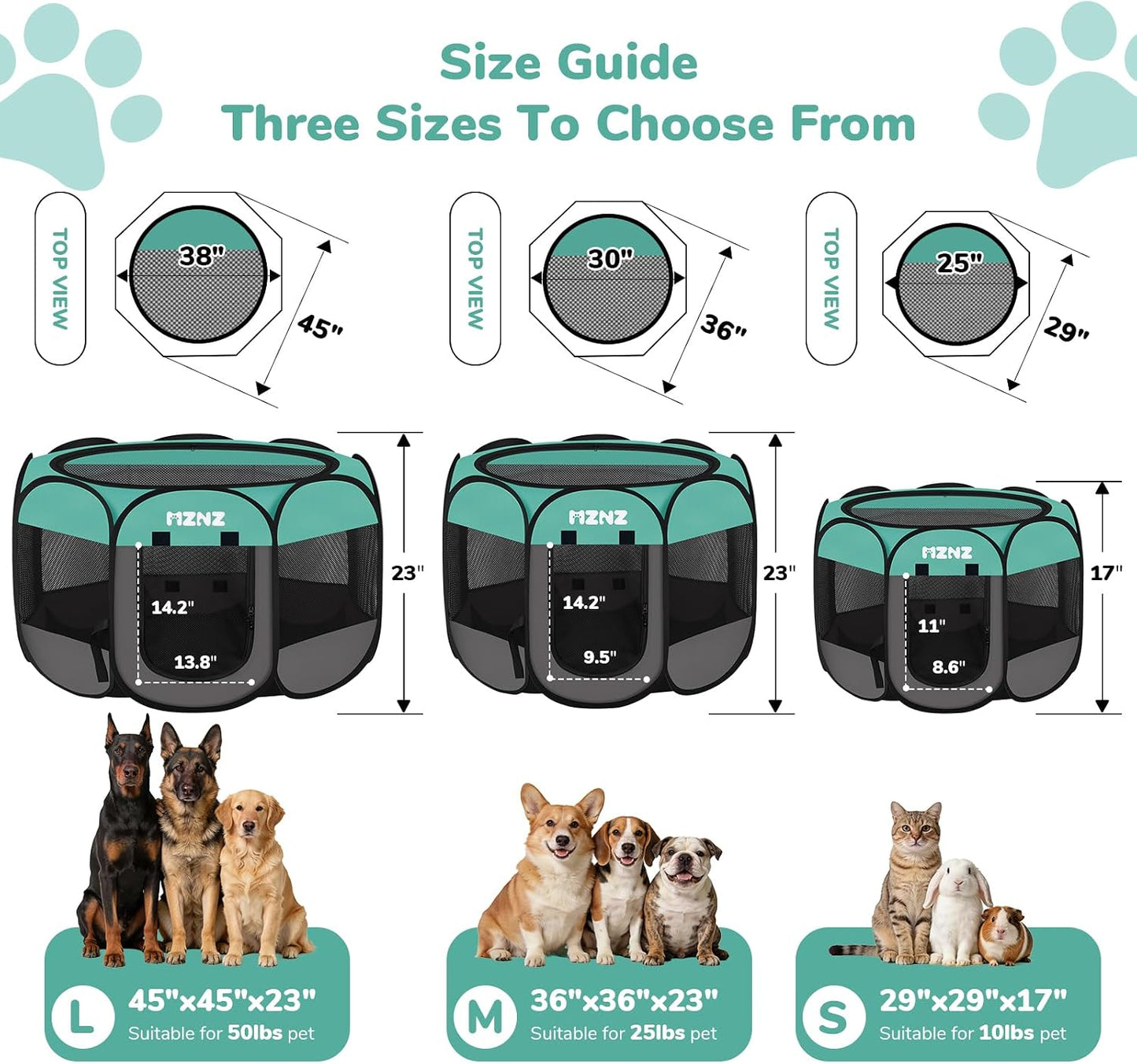 Jaula plegable para perros pequeños y medianos con funda portátil