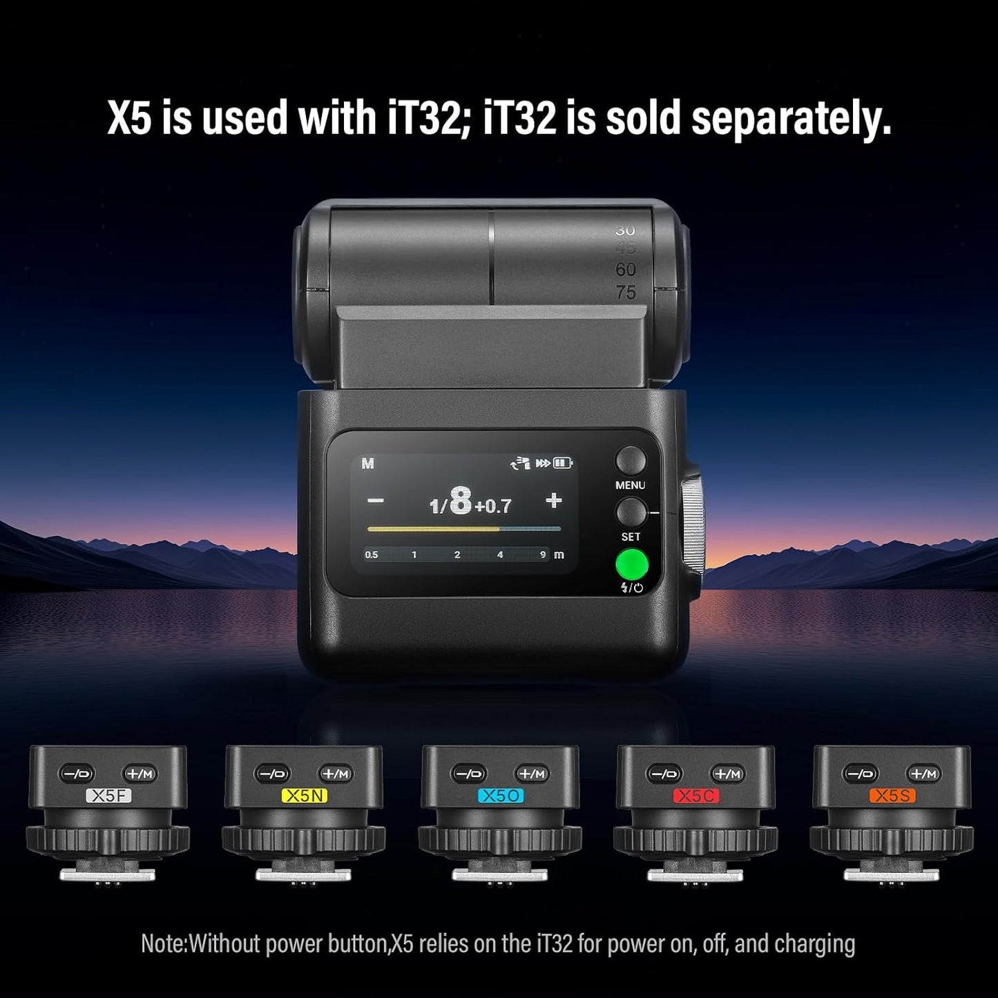 Disparador flash X5S TTL zapata magnética 2en1