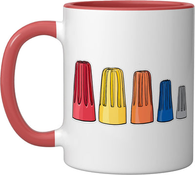 Taza de cerámica para cables eléctricos roja/blanca