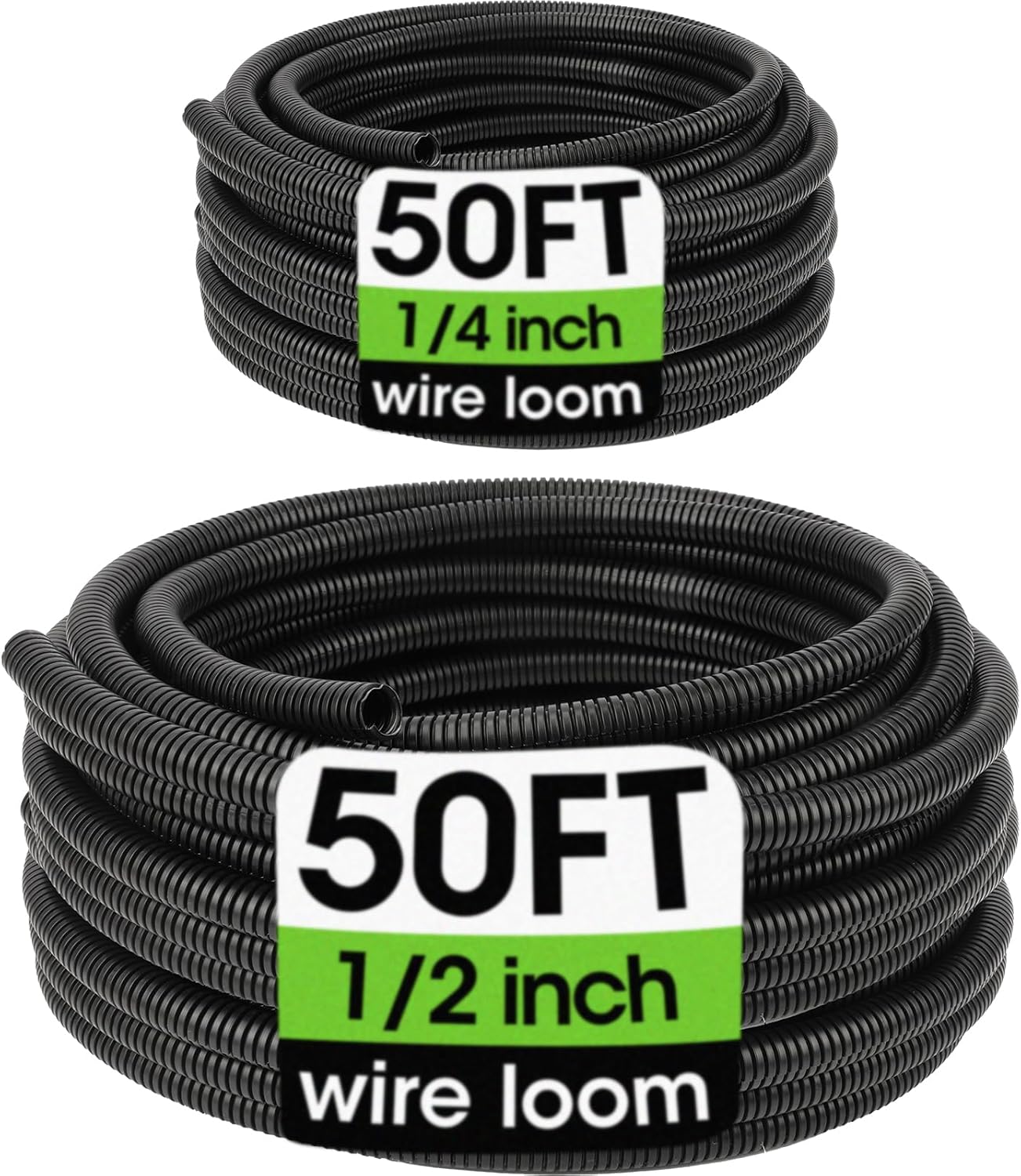 Fundas cable negro 1/4-1/2pulg x50pies