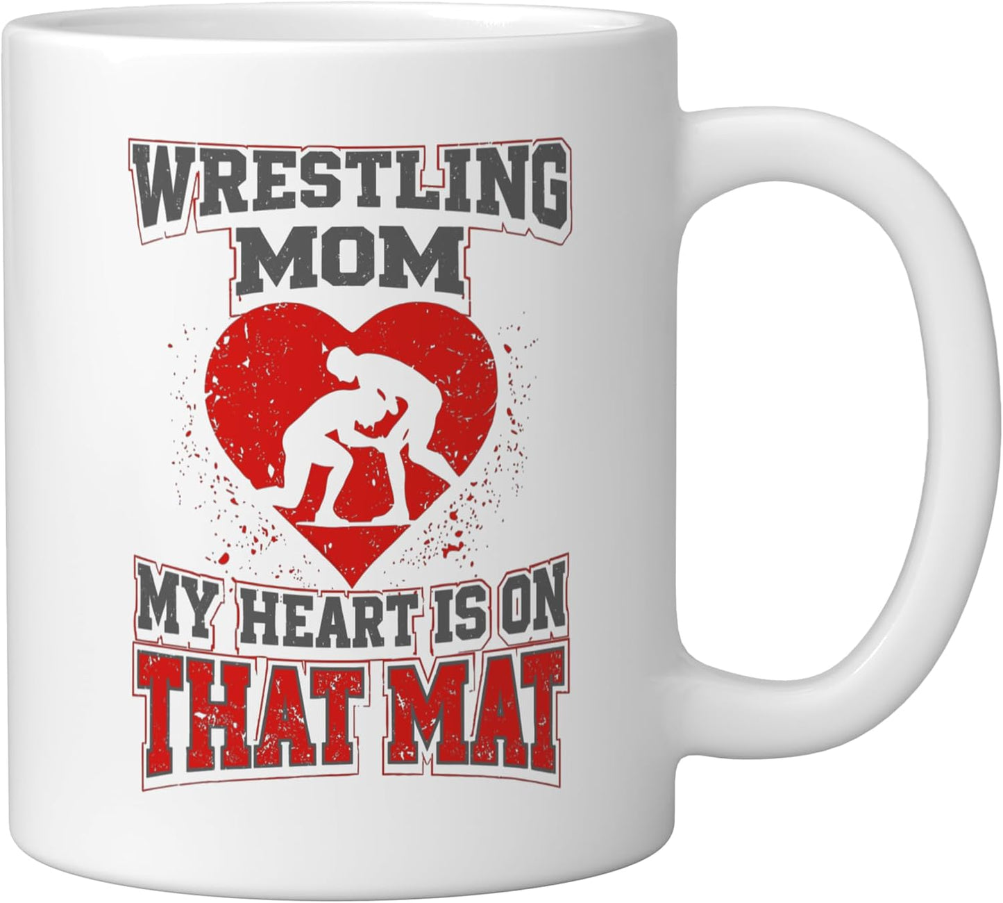 Taza Cerámica Blanco Mom My Heart Is On That Mat
