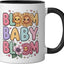 Taza Cerámica para Amantes de las Flores y Jardinería Negro/Blanco