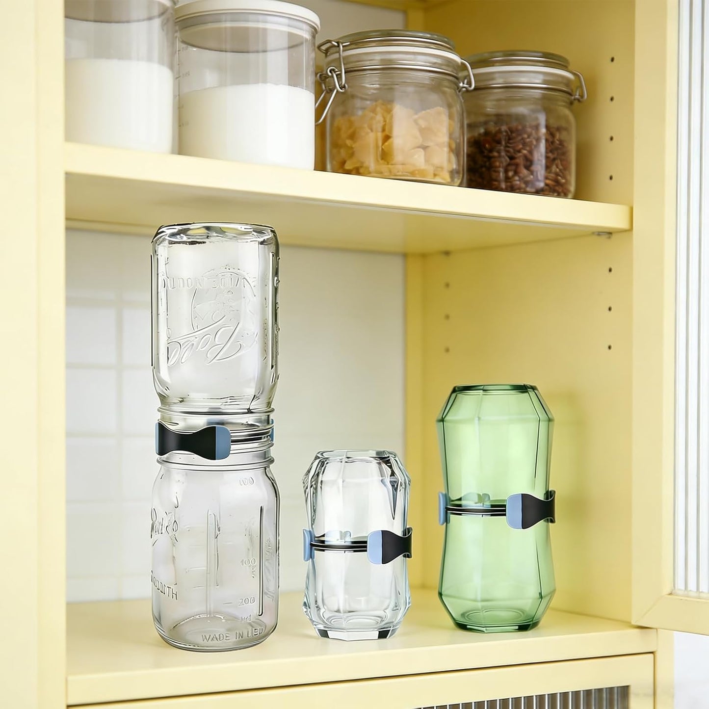 Organizador de tazas de café y té extensible plegable para armarios
