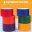 Pack 6 cintas adhesivas arcoíris 10yd x2pulg resistente