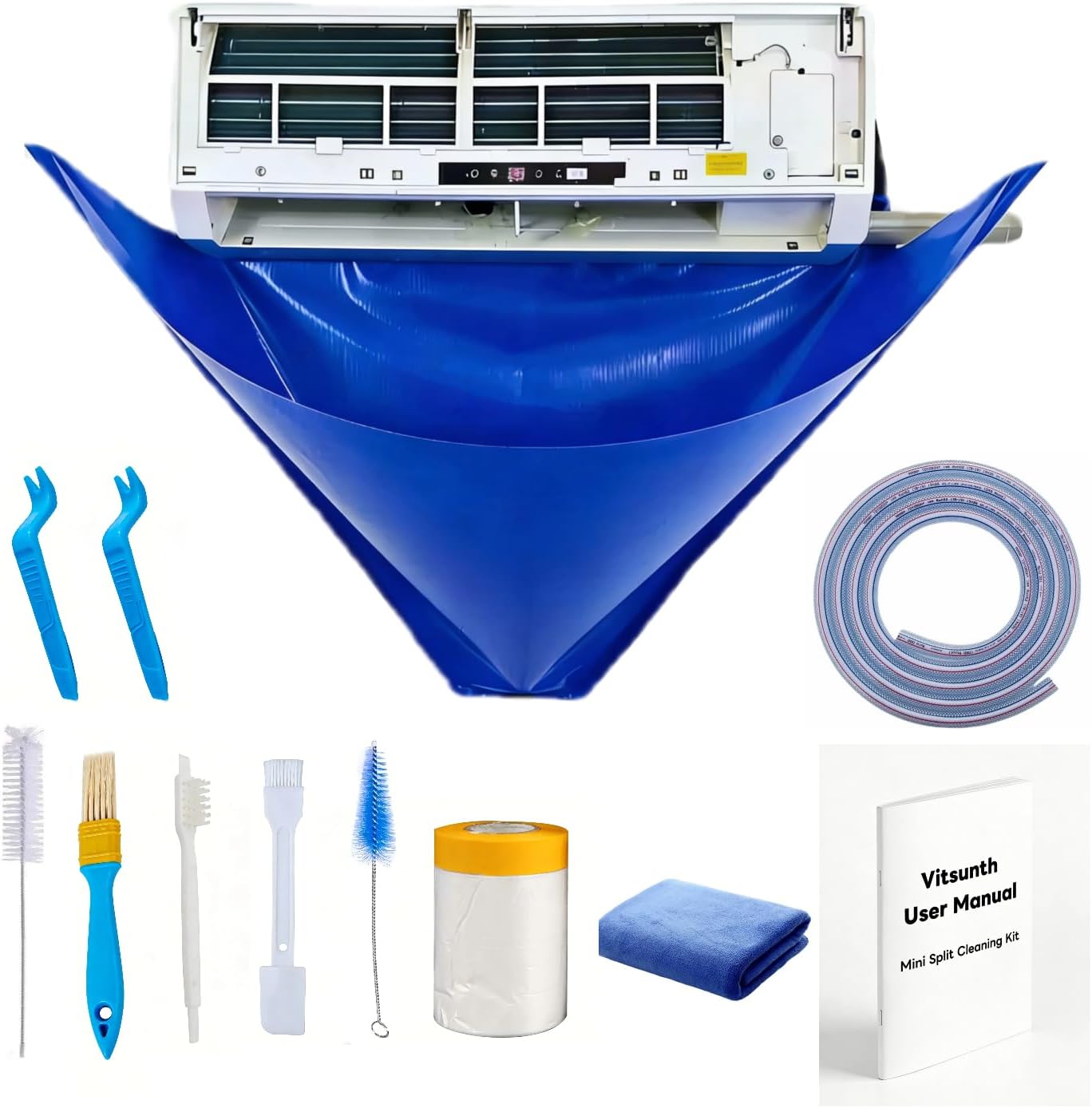 Kit 11 bolsas limpieza mini split 9000-12000BTU con accesorios