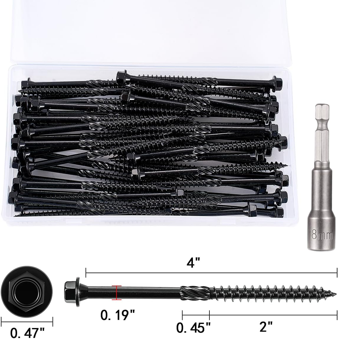 Set 100 piezas clavos madera hexagonales resistentes
