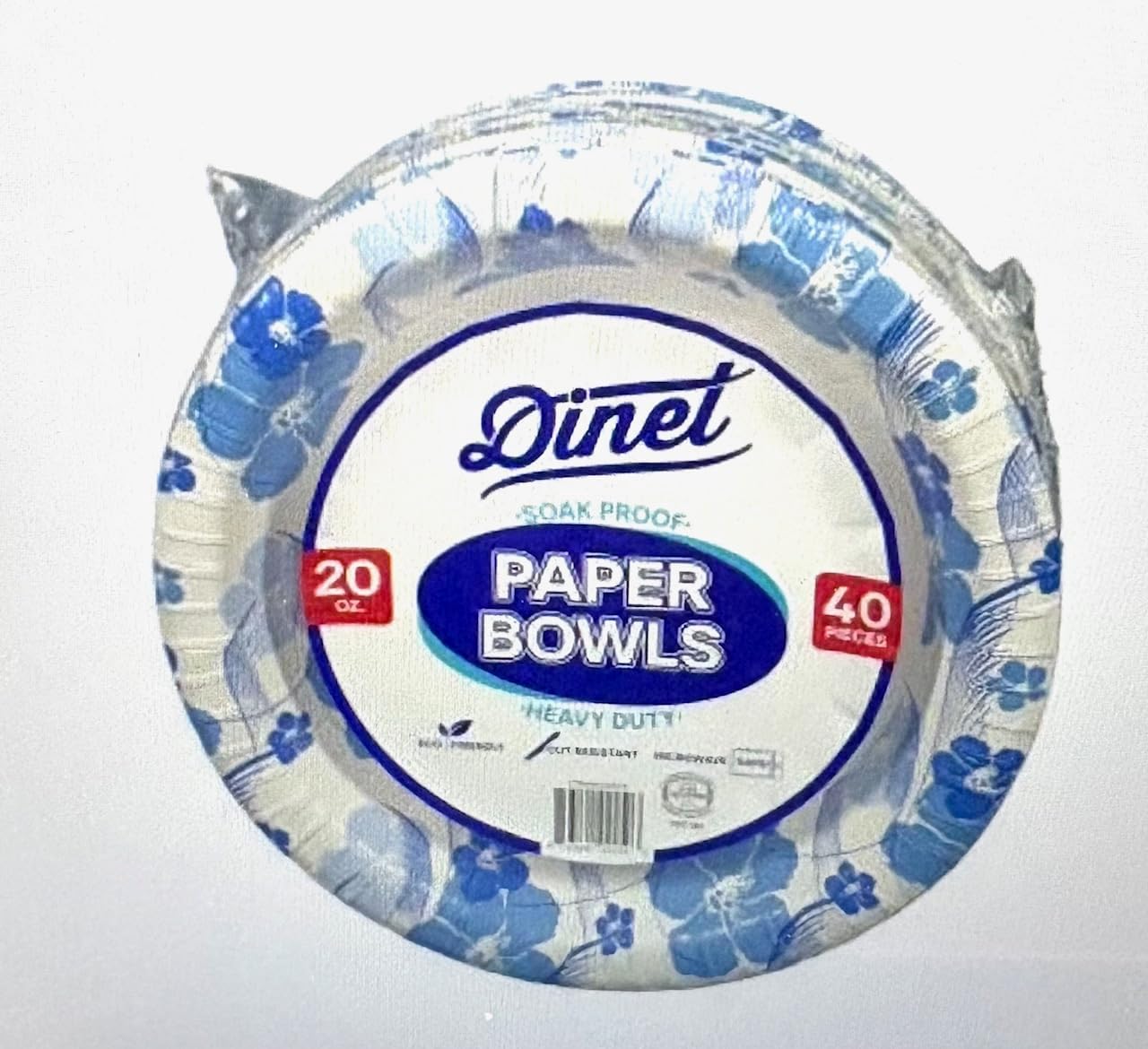 Cuencos de papel resistentes DINET 20" 40 unidades