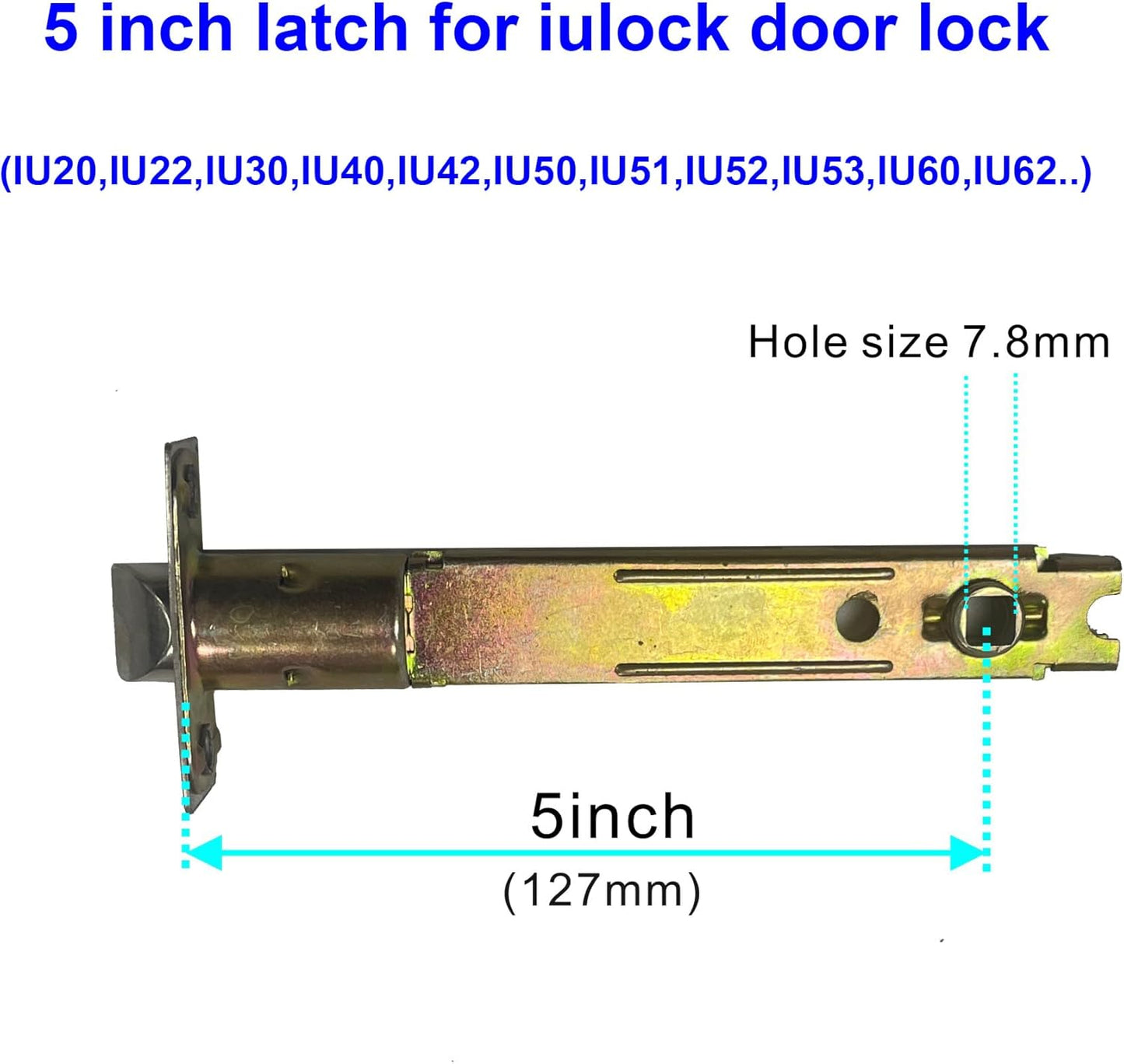 Backset 5pulg pestillo cuadrado husillo puerta perilla
