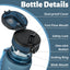 Botella agua 25oz motivacional sin BPA correa a prueba de fugas