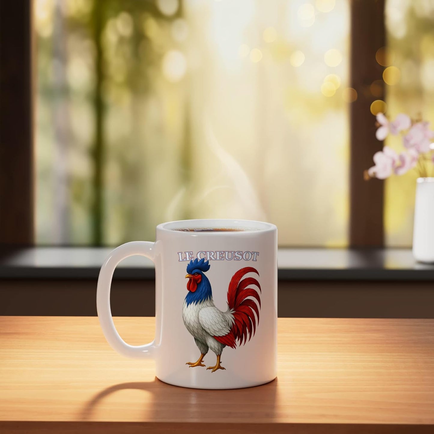 Taza Cerámica Recuerdo Francia Blanco