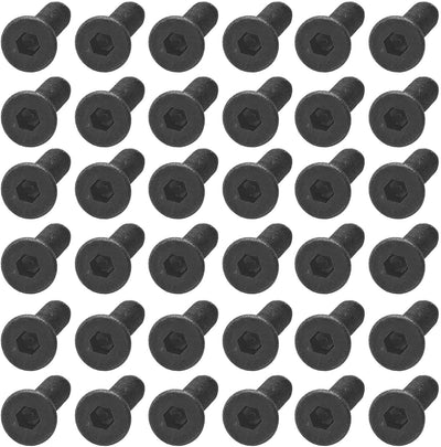 100 Tornillos Hex M3 x 0.472pulg Acero Aleación Negro