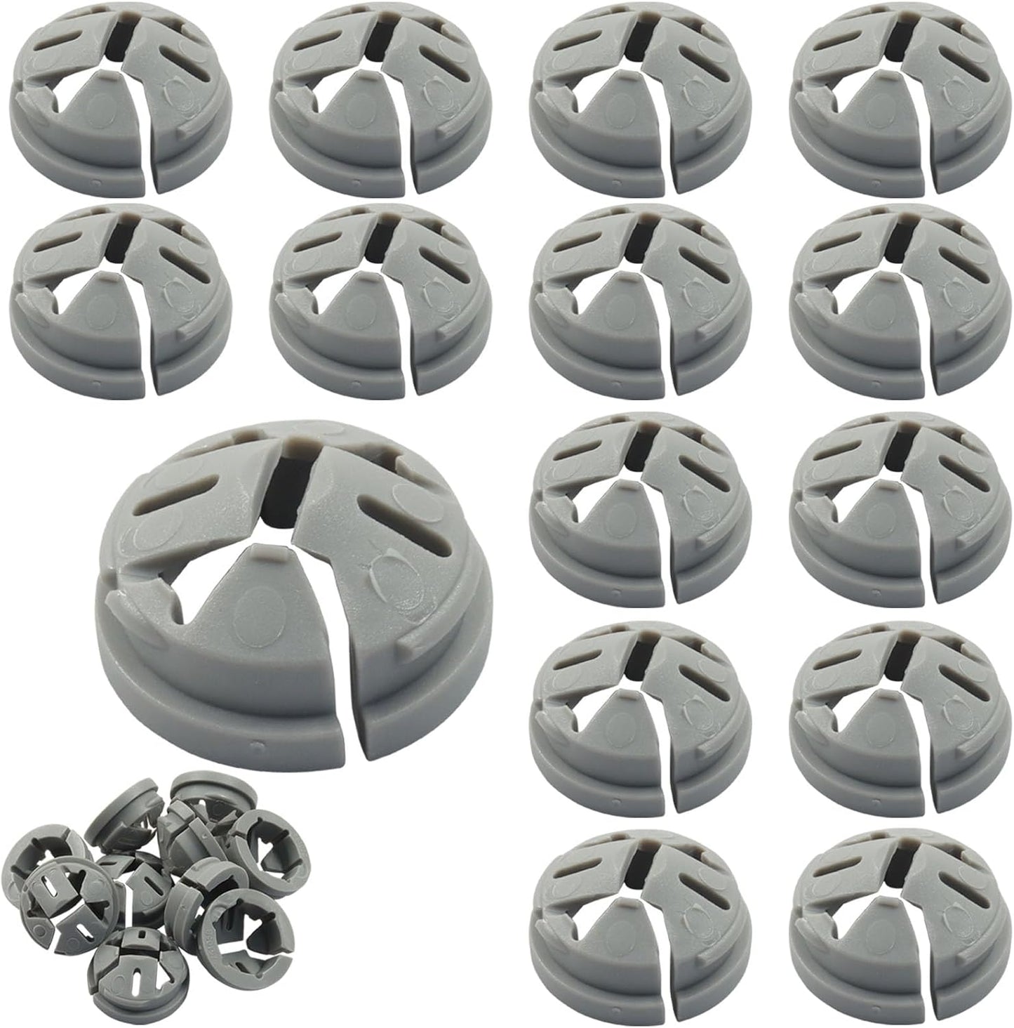 25 Conectores Plástico 3/8-1/2pulg Gris Conducto Eléctrico