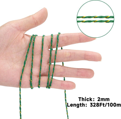Cuerda de algodón verde dorado 328ft para envoltura y manualidades