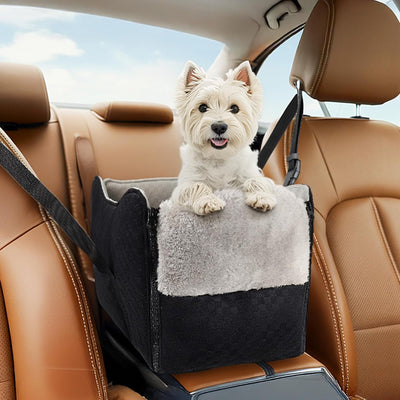 Asiento auto perros pequeños felpa correa ajustable