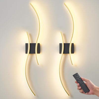 2 Apliques Pared LED Recargables Con Control Remoto