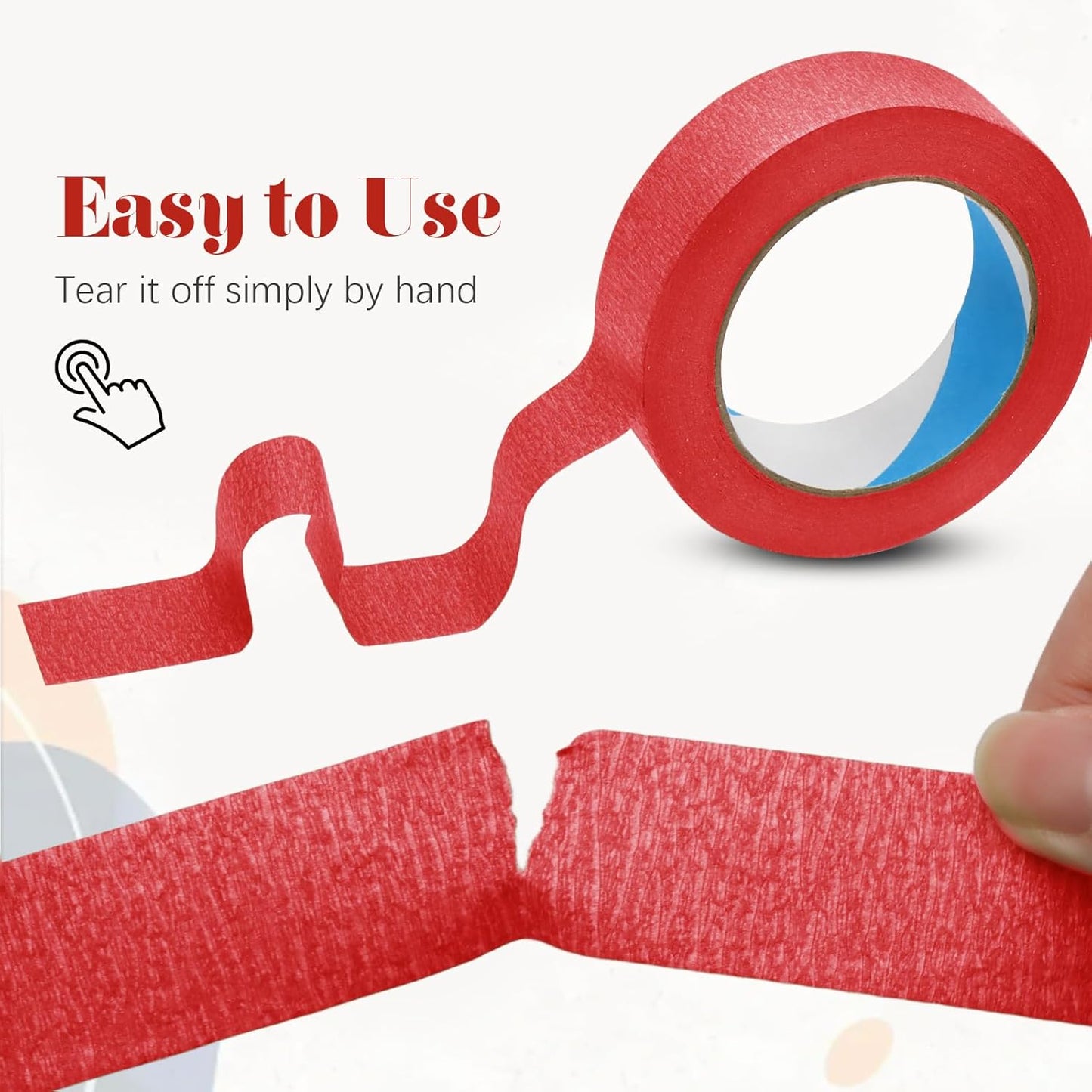 6 Rollos Cinta Adhesiva Roja 1pulg 55yardas Pintura Manualidades