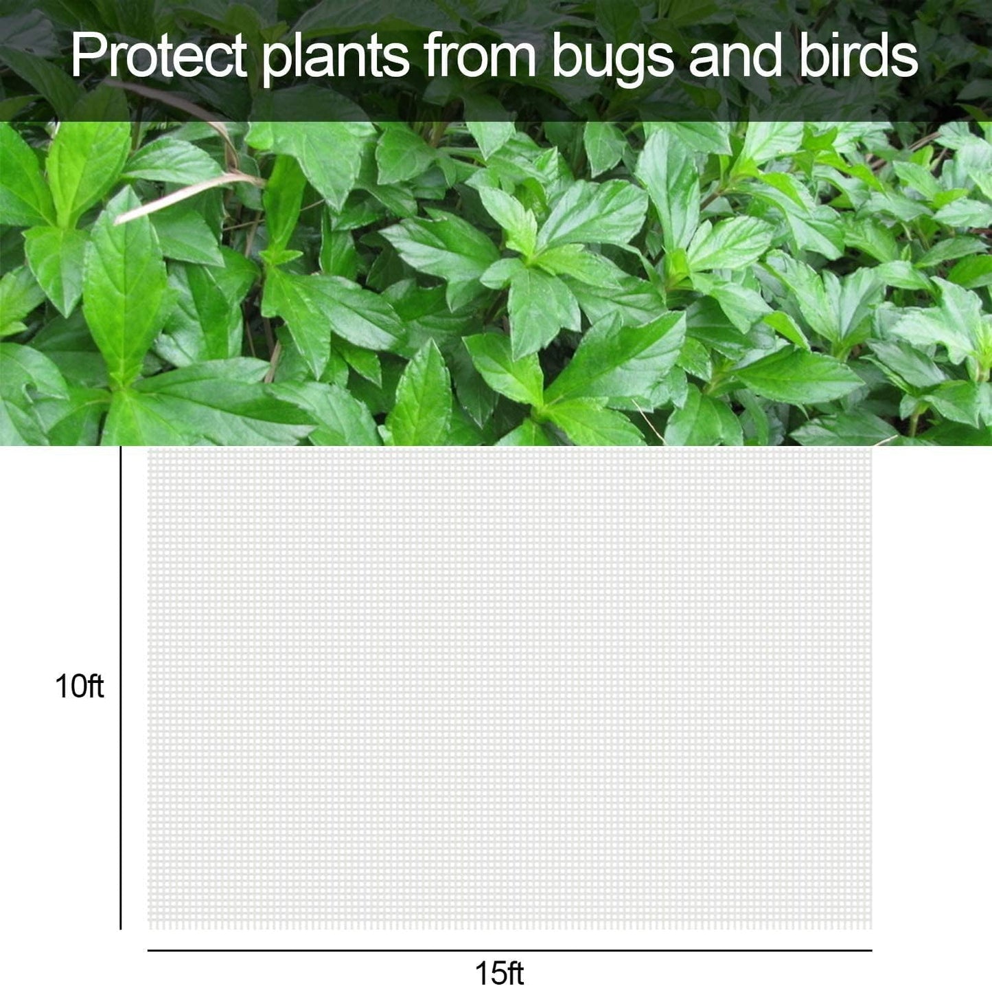 Malla barrera insectos 10x15ft para proteger plantas jardín