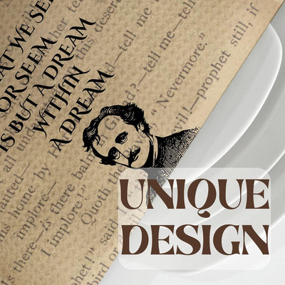 Juego de toallas de cocina microfibra Edgar Allan Poe 16x24 pulgadas paquete de 2