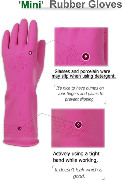 Guantes goma color dorado tallas S y L