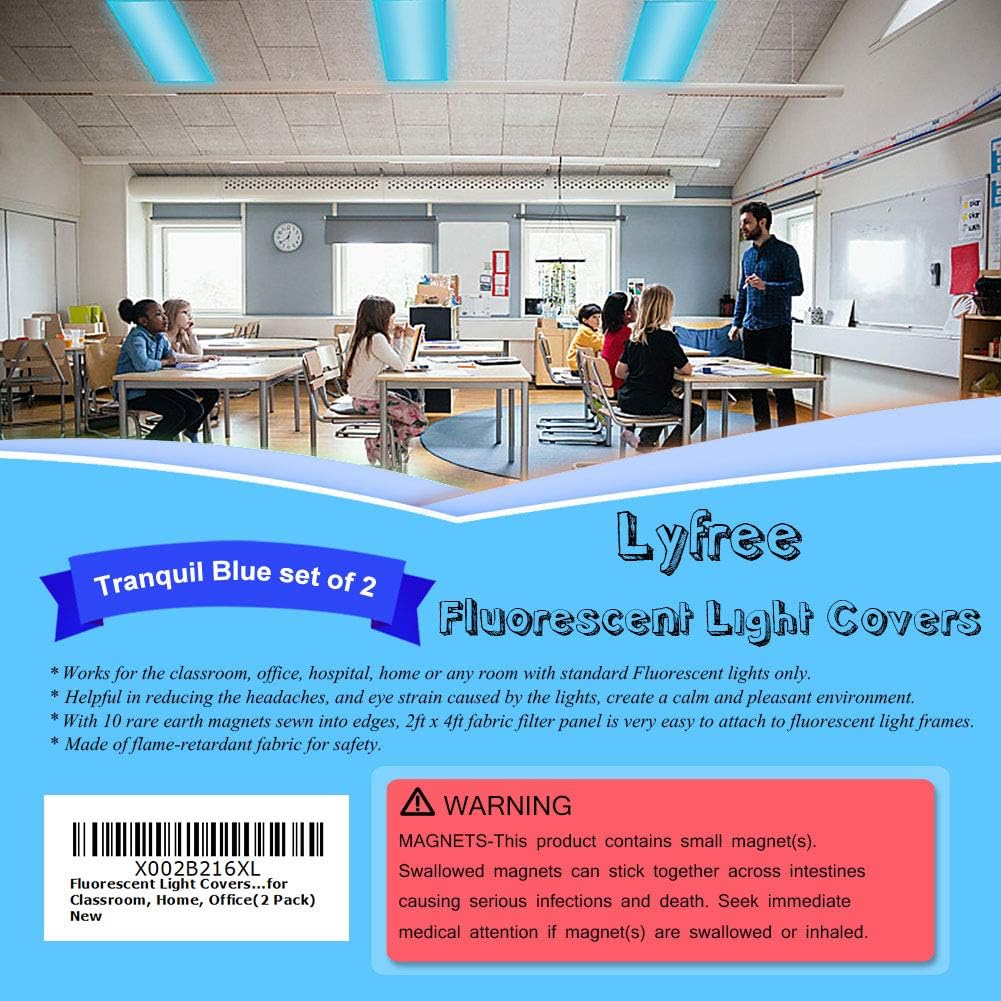 Filtros luz fluorescente 4x2ft 2uds azul tranquilo