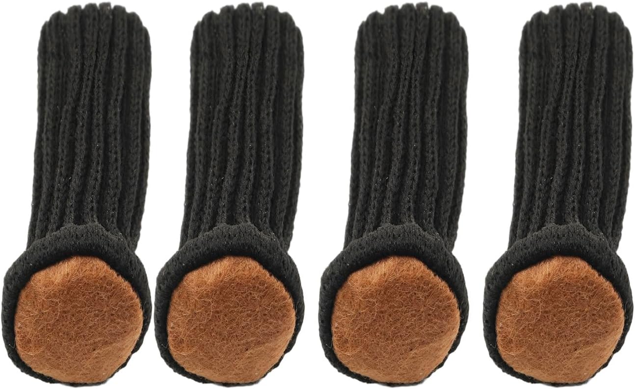 Protectores patas silla doble capa antideslizante negro