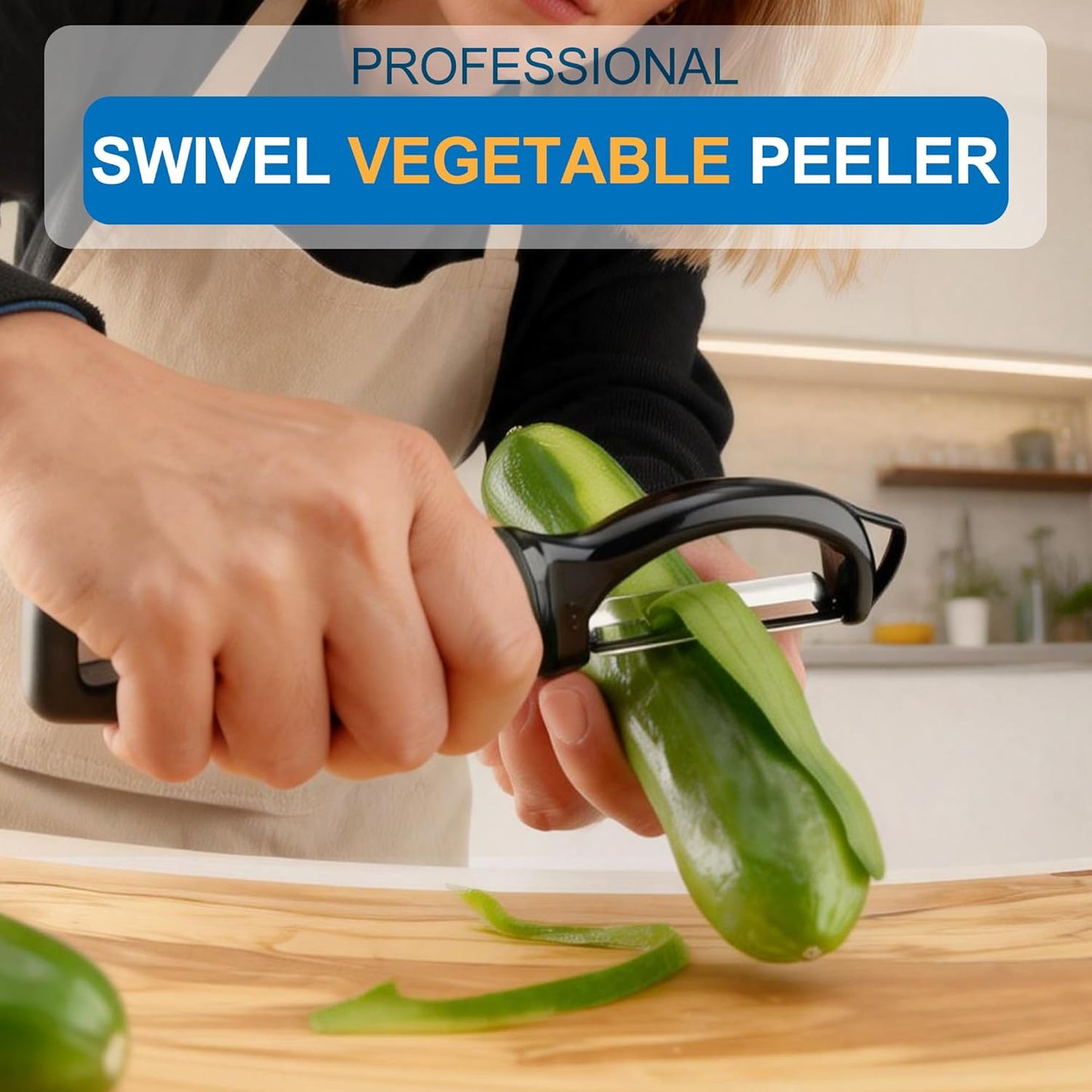 Pelador de verduras giratorio cuchillas acero inox