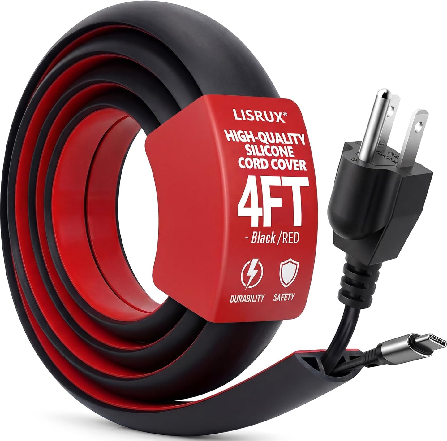 Cubierta cable suelo autoadhesiva negra 0.39x0.27pulg