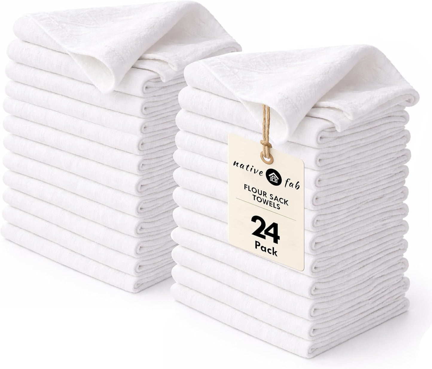 Toallas de cocina de algodón 100% 28x28 pulgadas duraderas y lavables pack 24