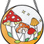 Atrapasoles cristal manchado hongos panel decorativo hogar jardín