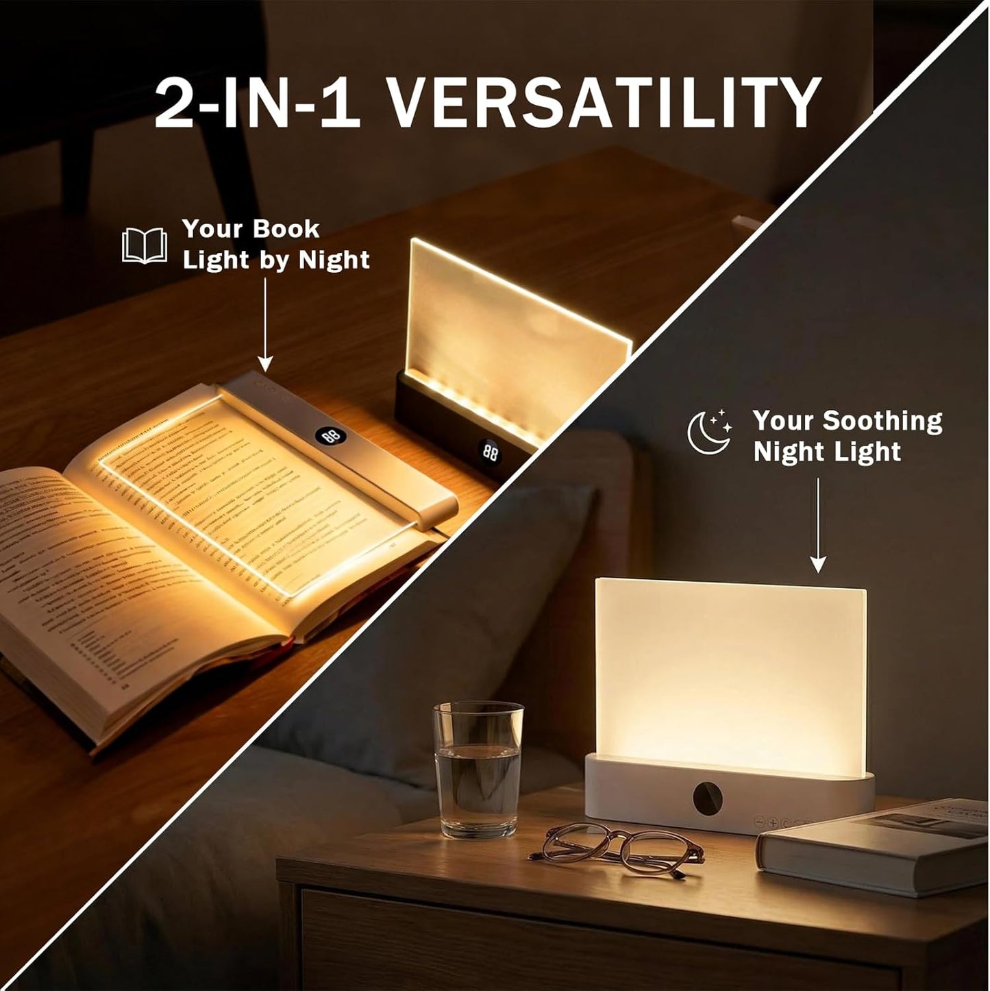 Lámpara LED recargable para leer en la cama
