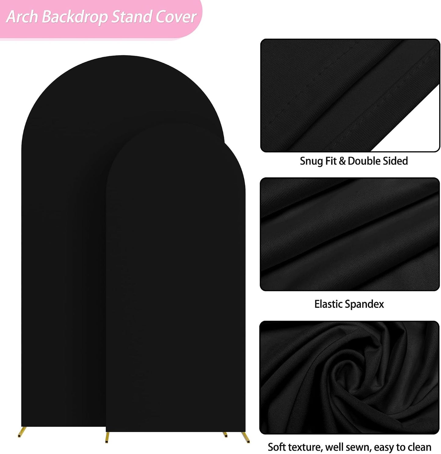 Fundas arco boda elastano juego 2 cubiertas chiara 7.2x6pies