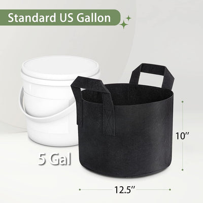 6 Pzas Bolsas Cultivo Tela Resistente para Verduras y Tomates