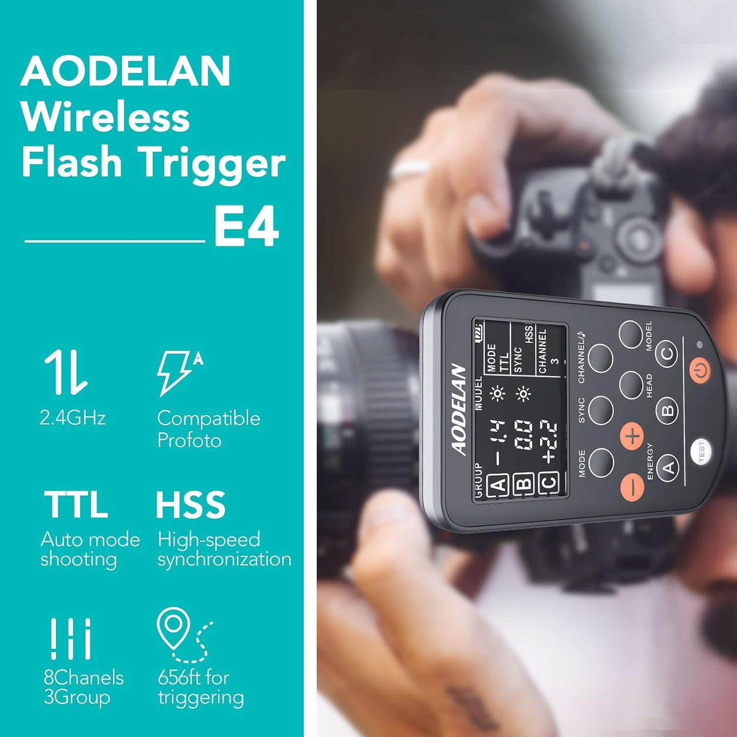Disparador remoto flash inalámbrico compat. Sony