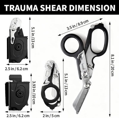 Tijeras multifuncionales 6en1 acero inox con cortador