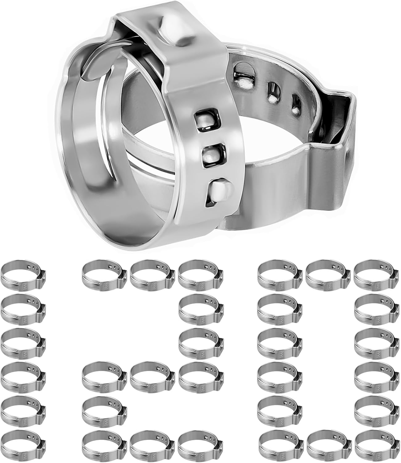 120 Abrazaderas Acero Inox 304 Comp 3/4pulg Automoción